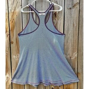 Red White Blue Striped DRESS Beach Coverup Tank RACER BACK Nautical‎ medium Y2K